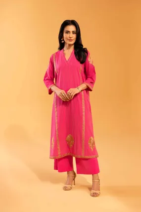 2 Piece - Embroidered Suit - KPS24-17