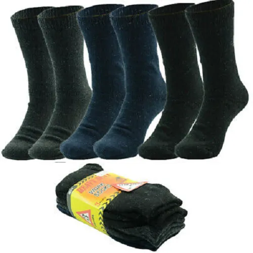 300 Pairs X Bulk Pack  Mens Heavy Duty Thermal Cotton Work Crew Socks-For Resell