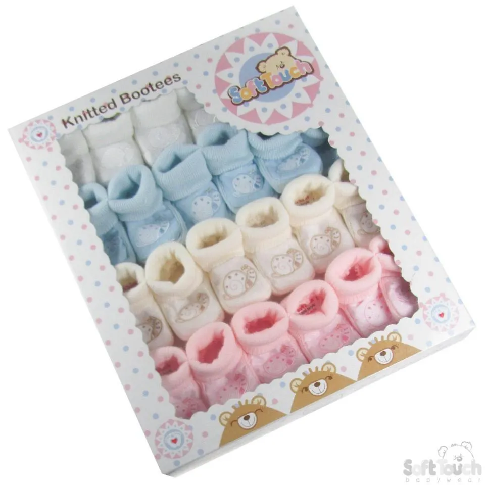 ACRYLIC TURNOVER BABY BOOTEES: S417