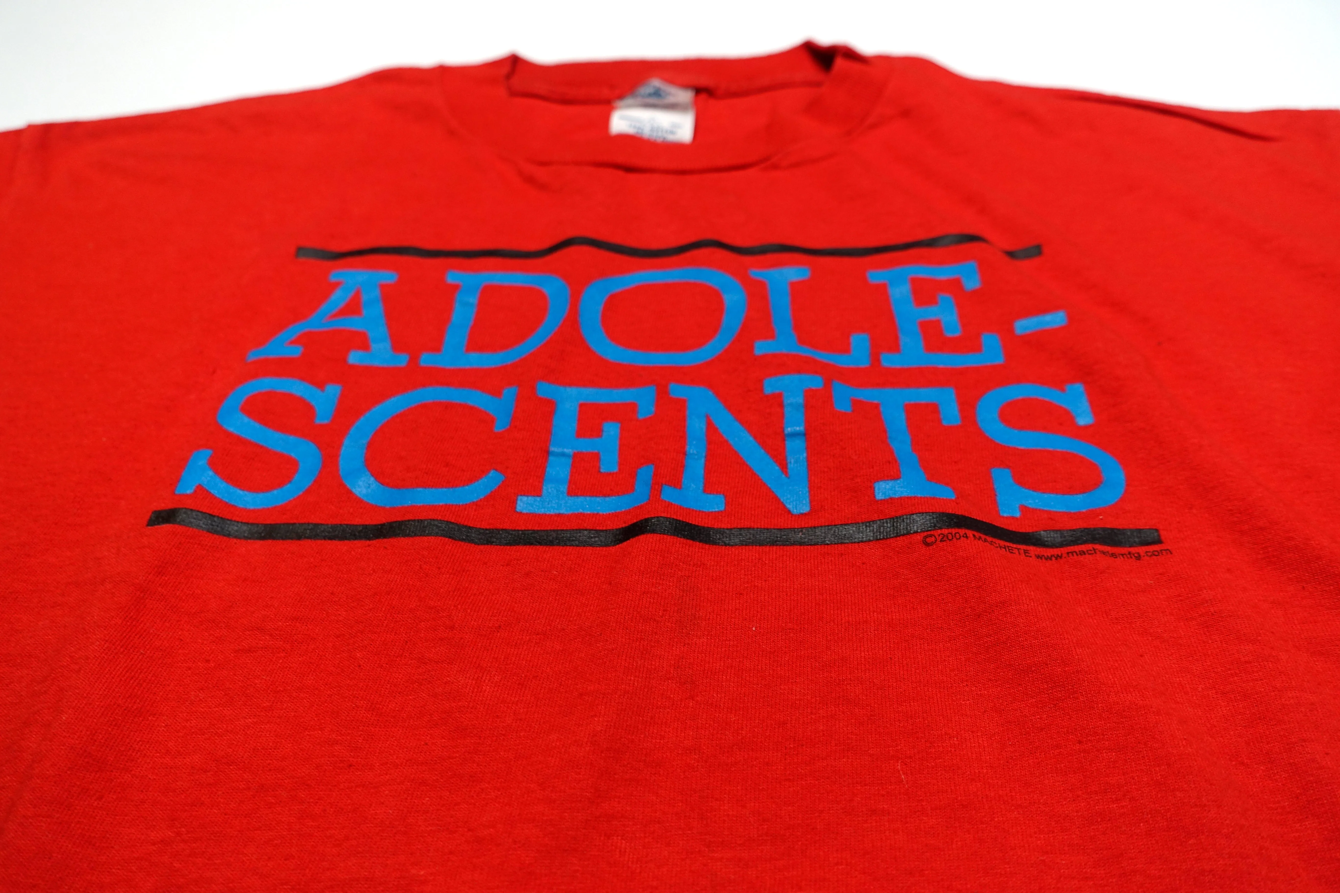 Adolescents - Bars Logo Tour Shirt Size Large (Red)