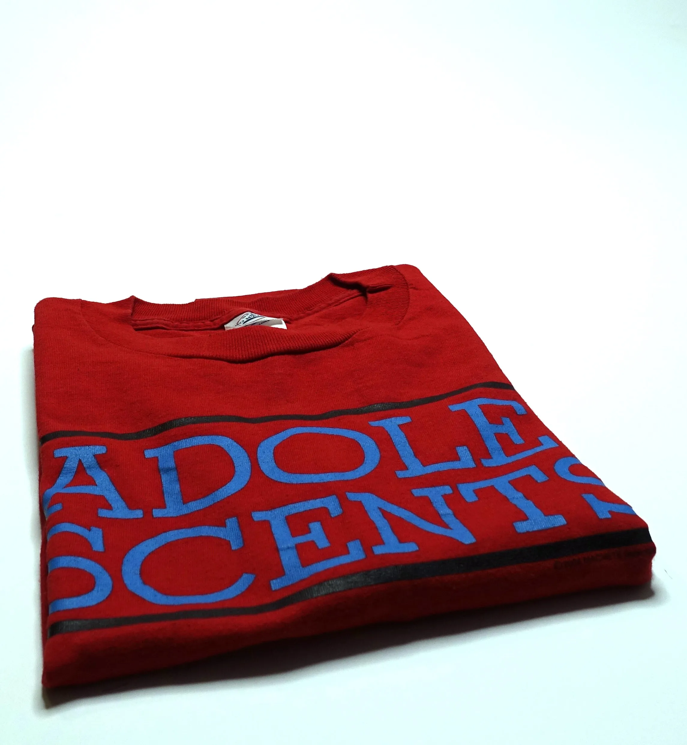 Adolescents - Bars Logo Tour Shirt Size Large (Red)