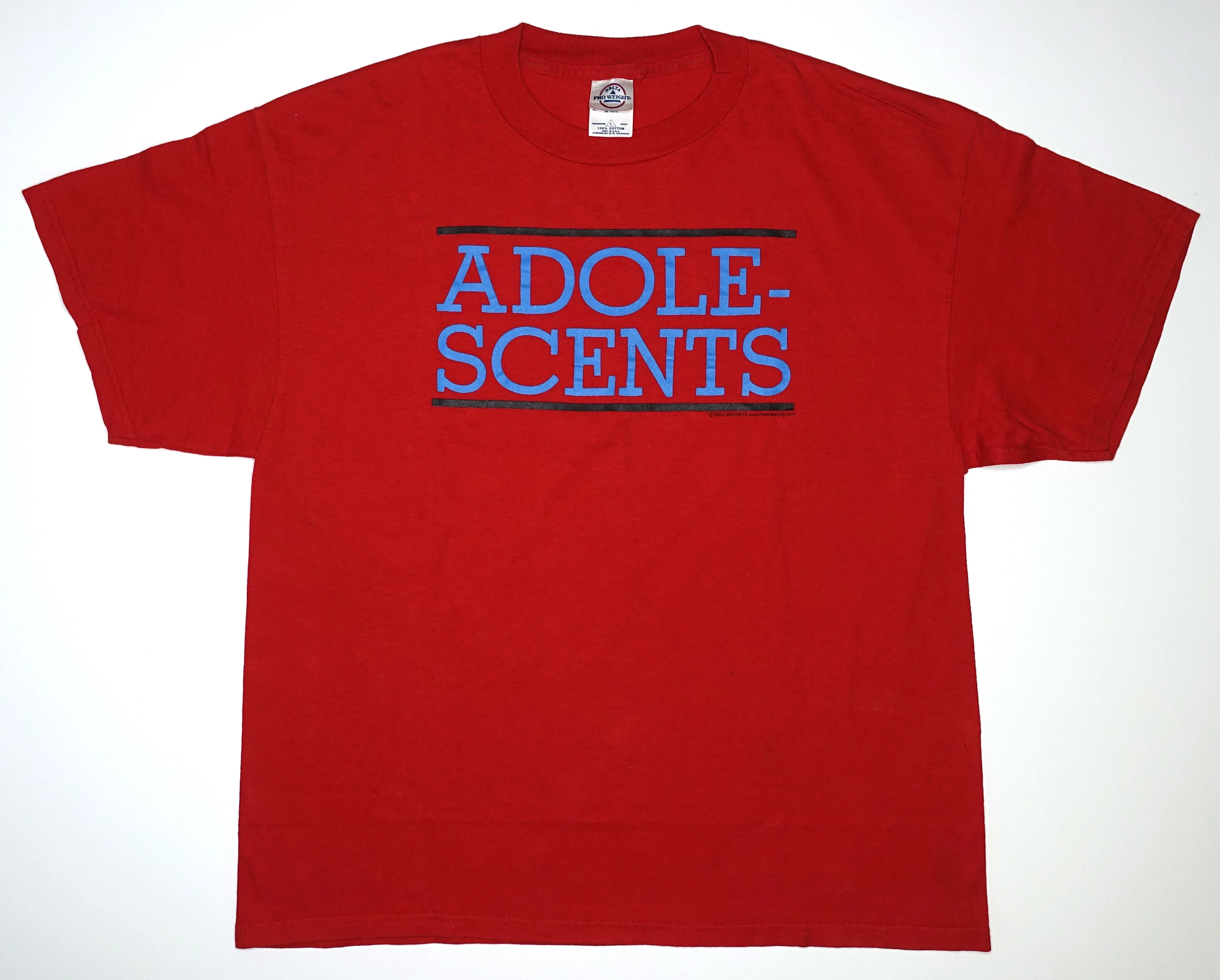 Adolescents - Bars Logo Tour Shirt Size Large (Red)