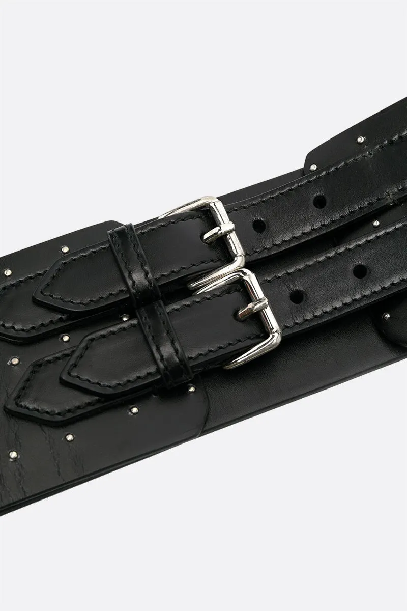 Alnitak studded leather belt