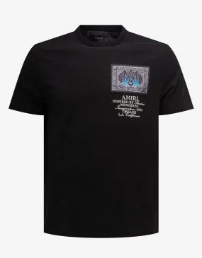 Amiri Black M.A. Bandana T-Shirt