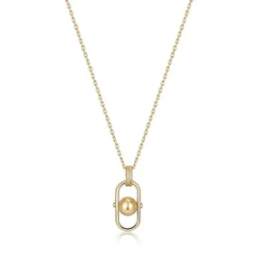 Ania Haie Gold Orb Link Drop Pendant Necklace