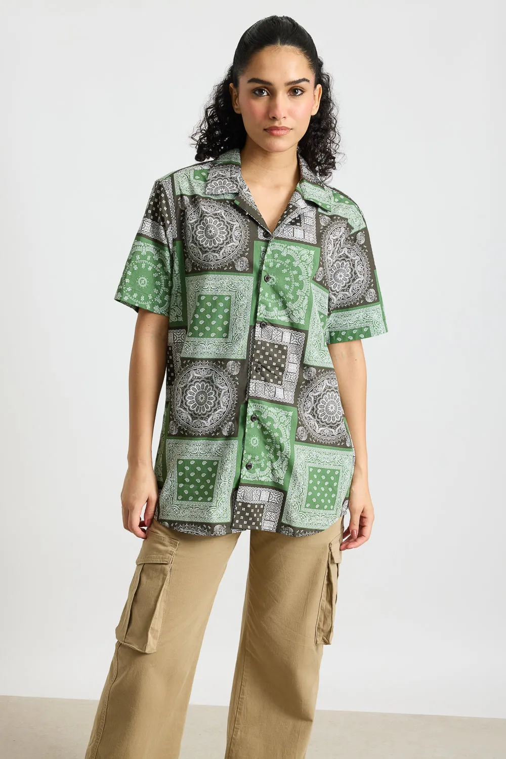 Bandana Print Women's Resort Shirt