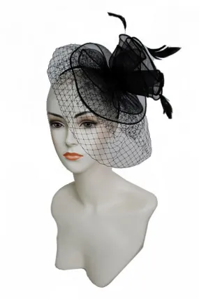 Black Bright Looped Hair Fascinator