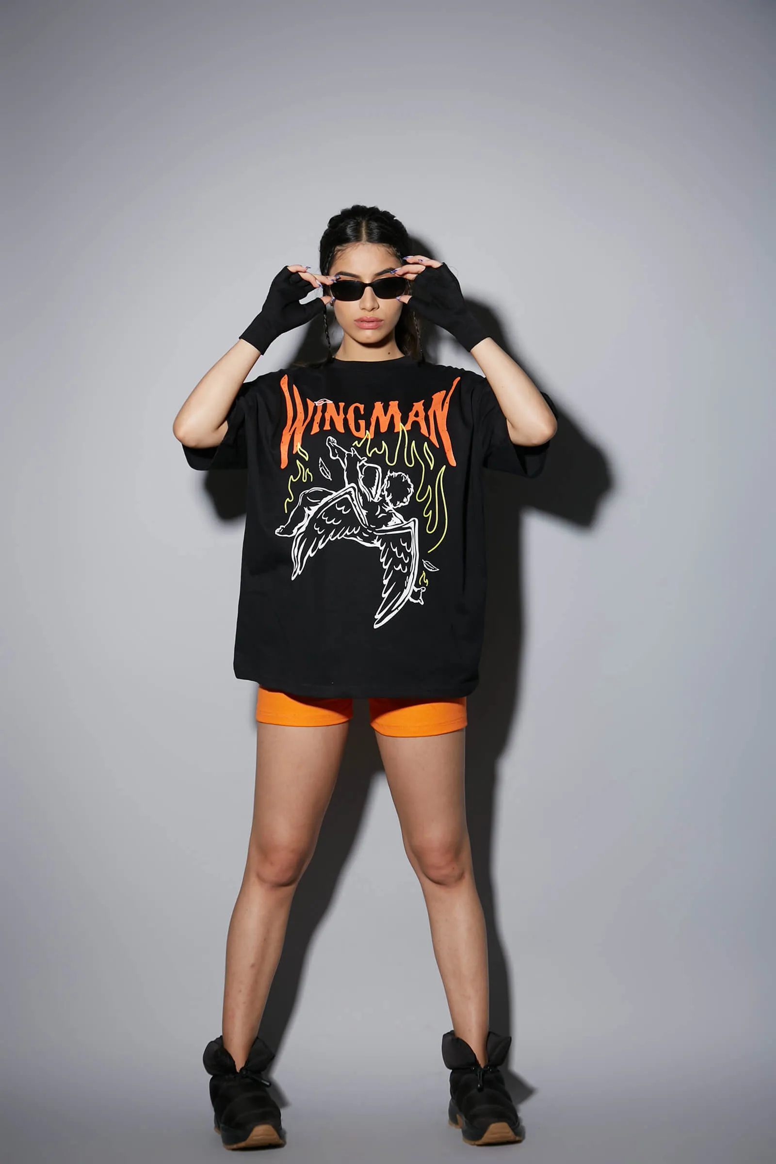 Black Wingman Oversized T-Shirt