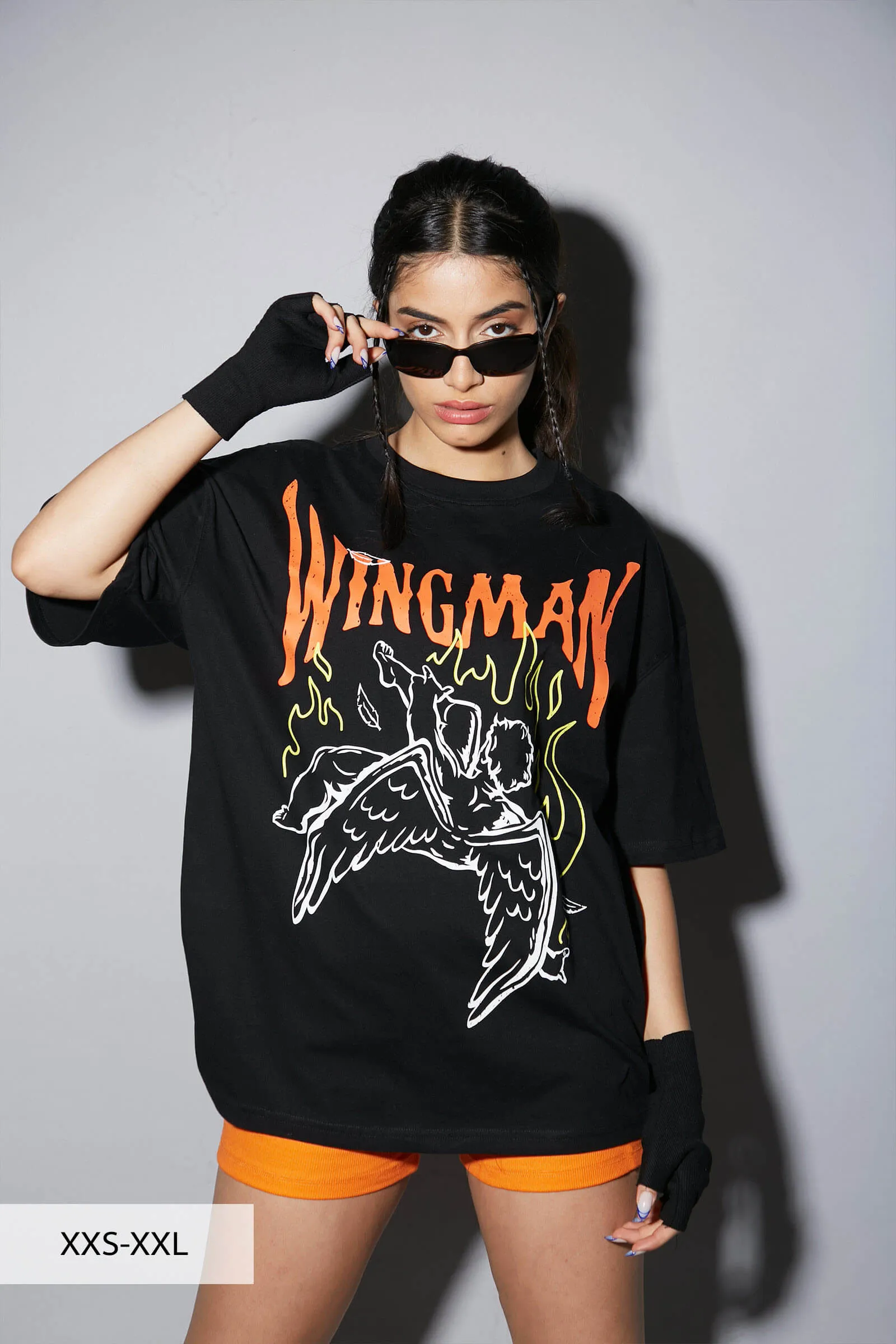 Black Wingman Oversized T-Shirt