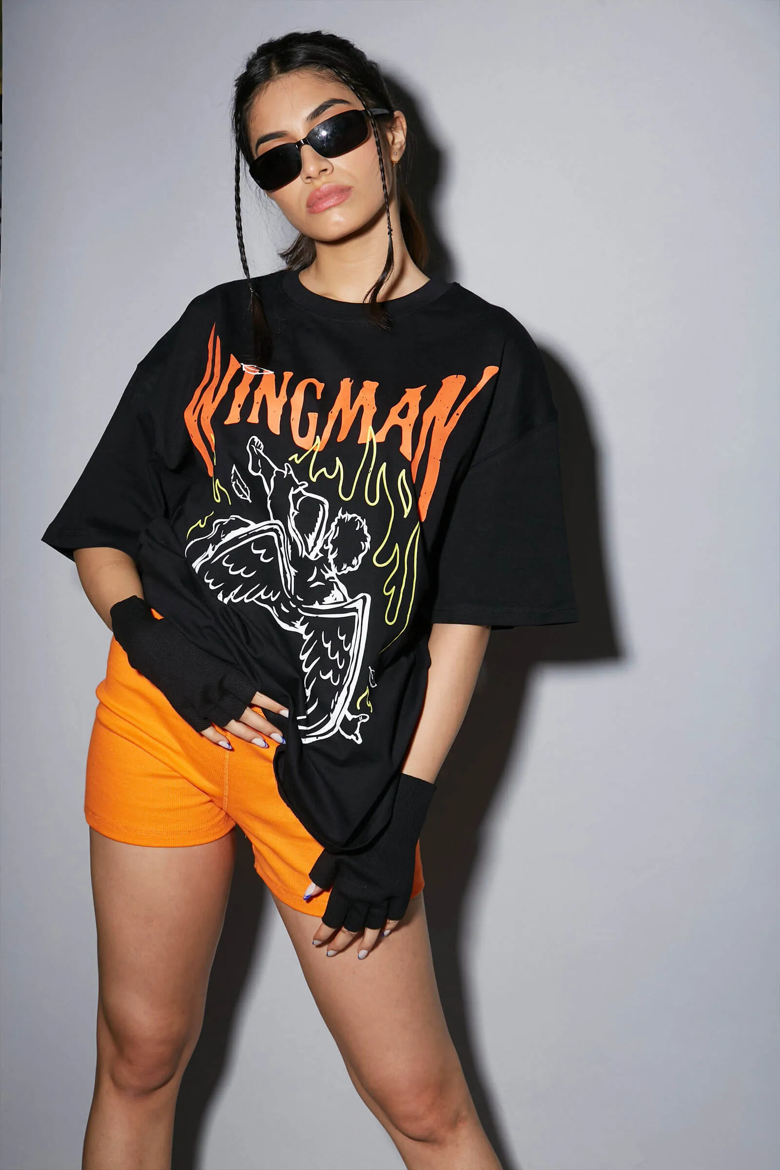 Black Wingman Oversized T-Shirt