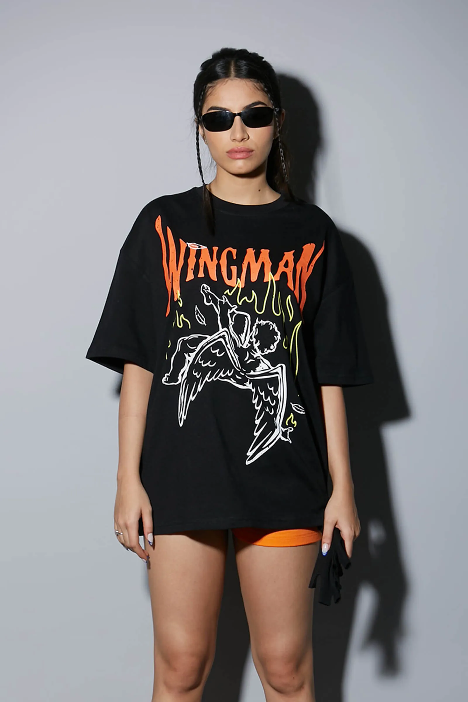 Black Wingman Oversized T-Shirt