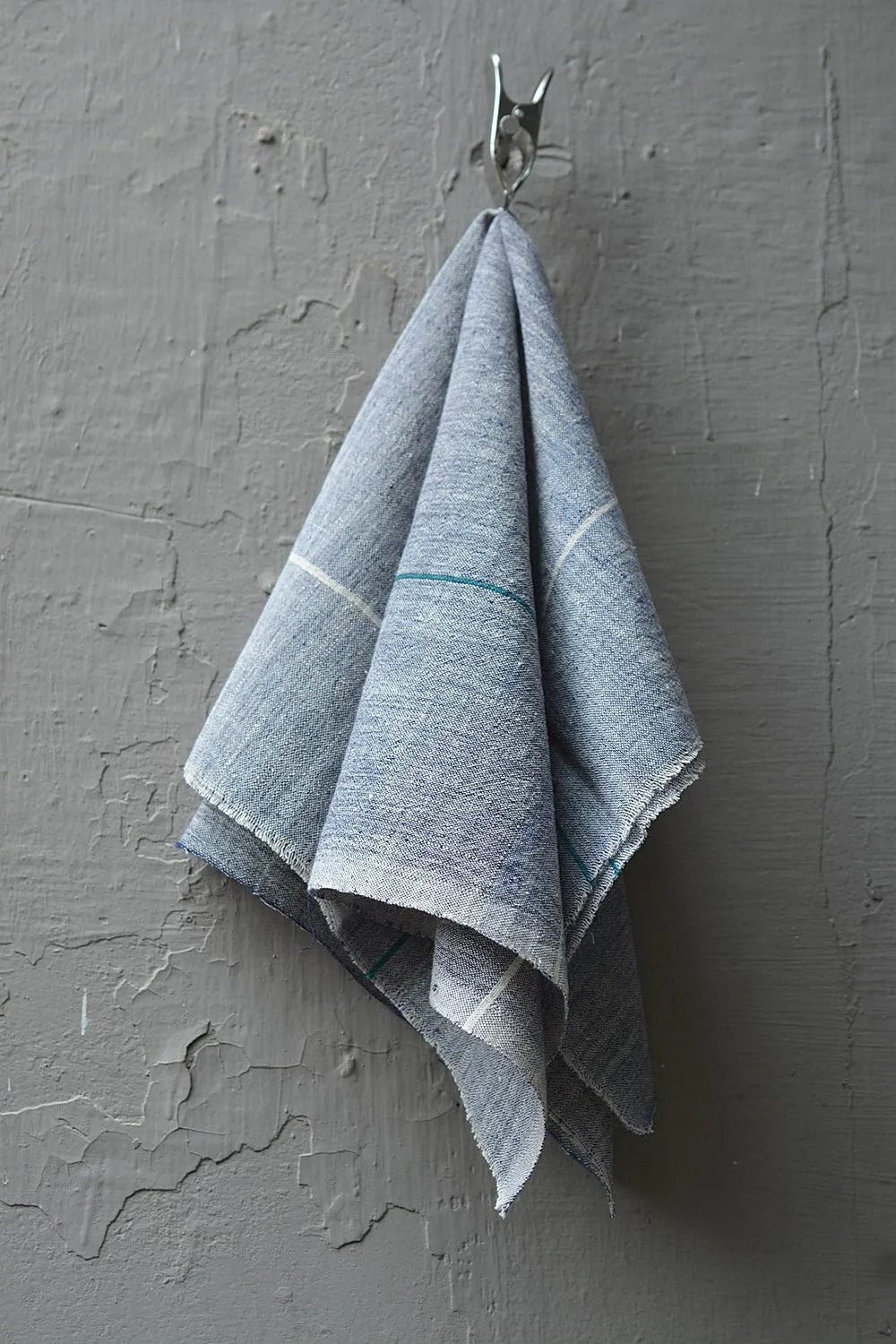 Blueish-Grey Cotton Handkerchief.