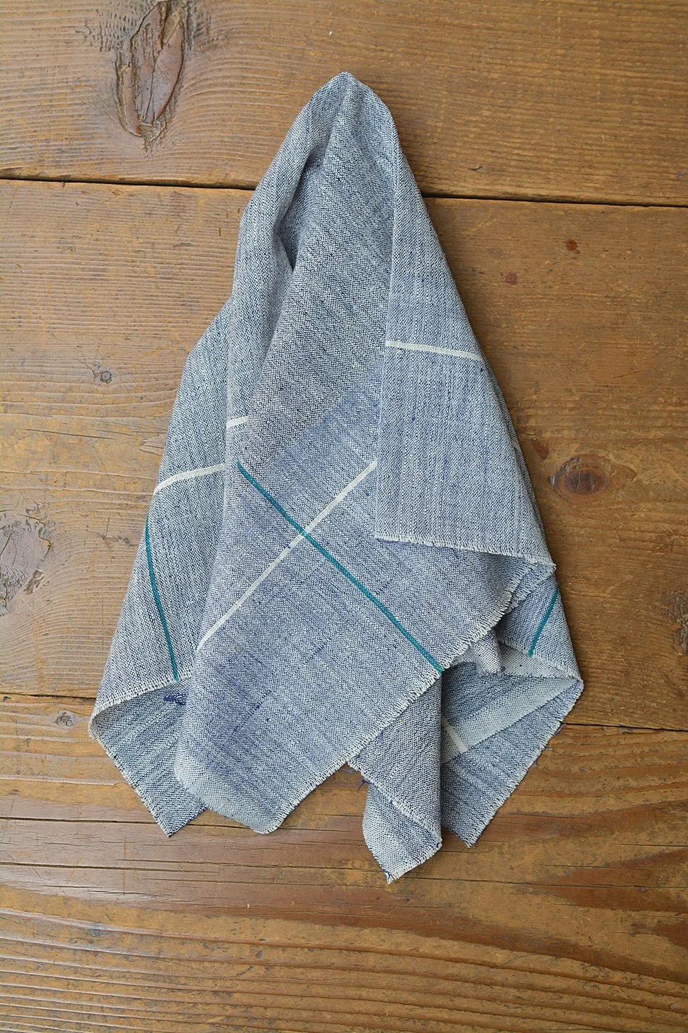 Blueish-Grey Cotton Handkerchief.