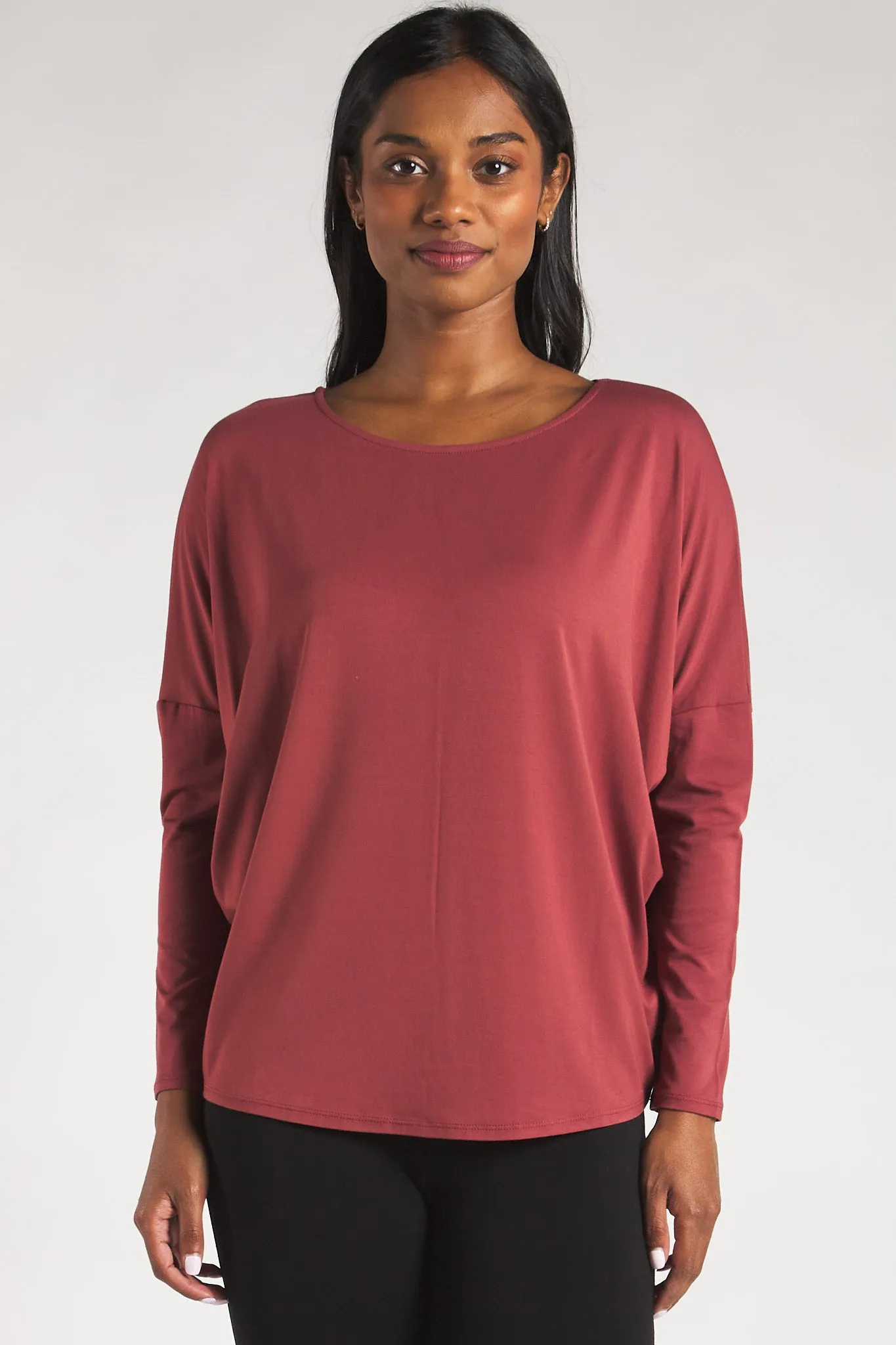 Bridget Dolman Bamboo Top - Rosewood