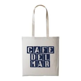 Café del Mar Blue Tile Logo Cotton Tote Bag