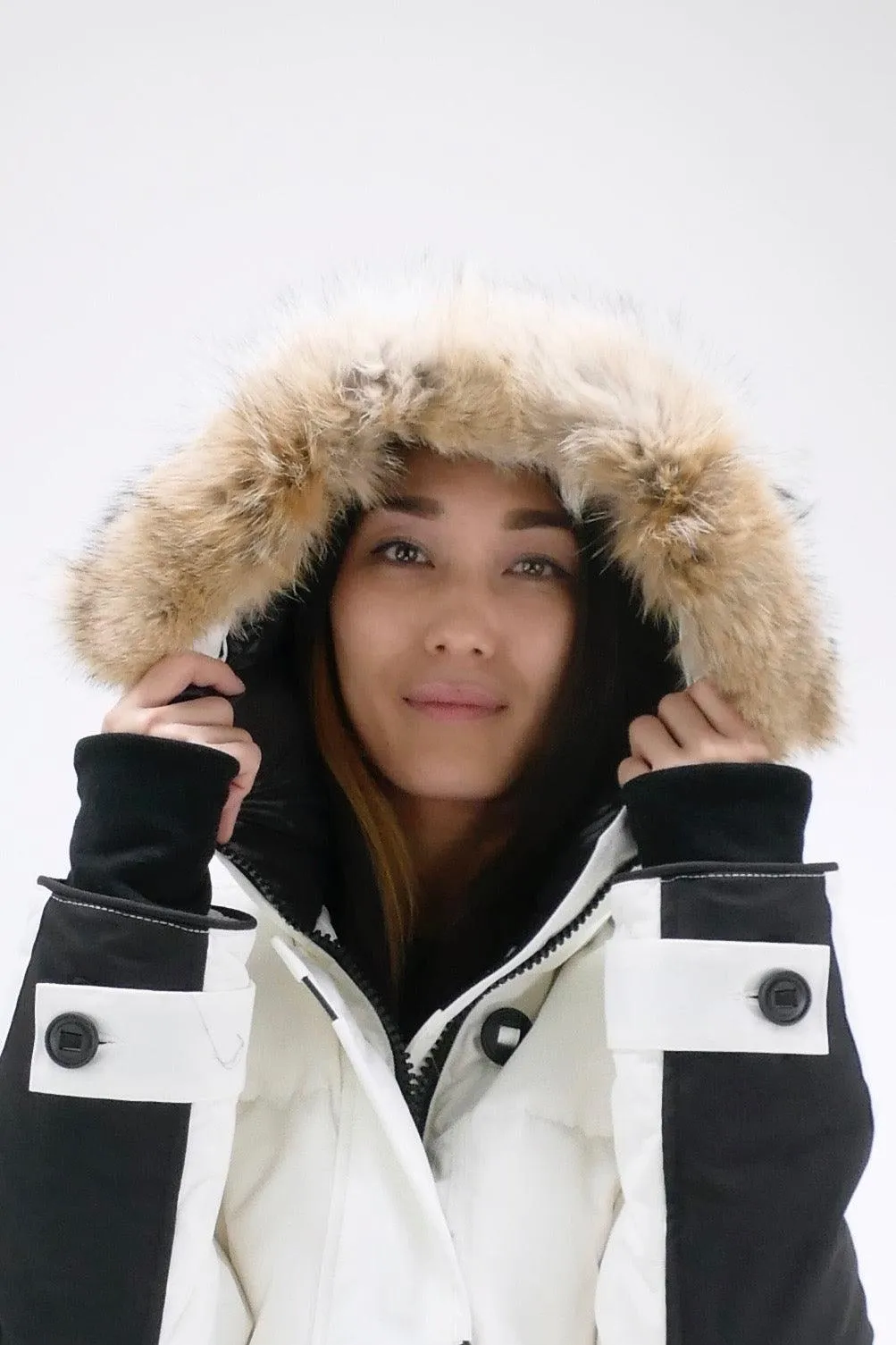 Canada Goose Womens *Parka Aldridge Black Label - North Star White