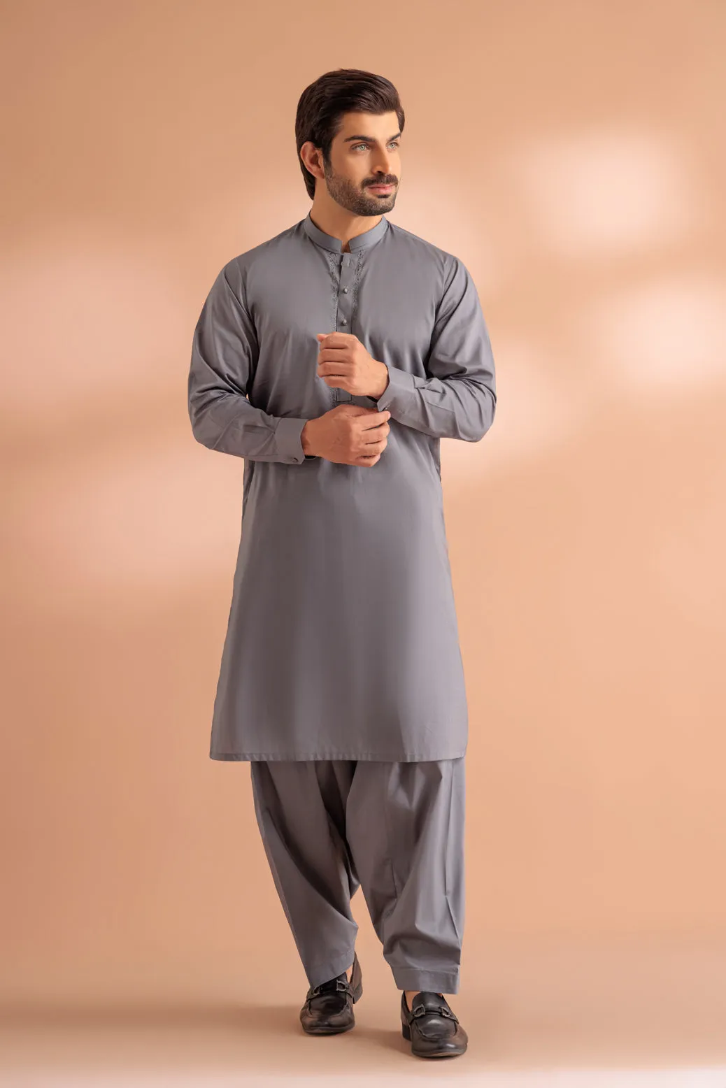 CEMENT-COTTON-KURTA SHALWAR - (KSRS24-023) BIN 60 M9