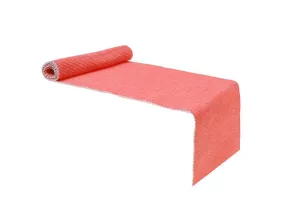 CHAMBRAY RIBBED TABLE RUNNER (CORAL)