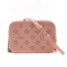 Christian Louboutin Radioloubi Small Leather Crossbody Bag Pink Perforated