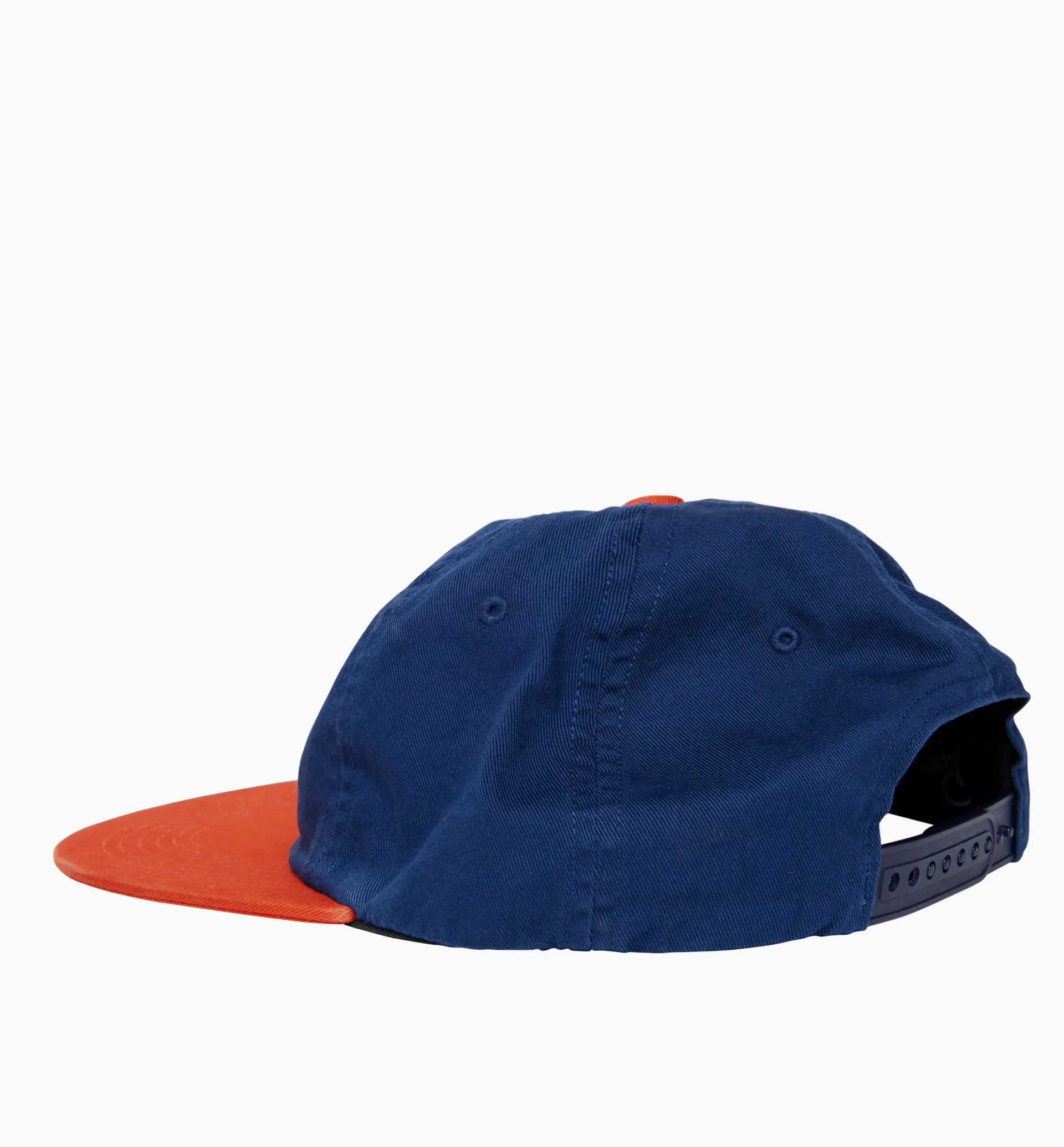 circle tweak logo 6 panel hat (navy/orange)