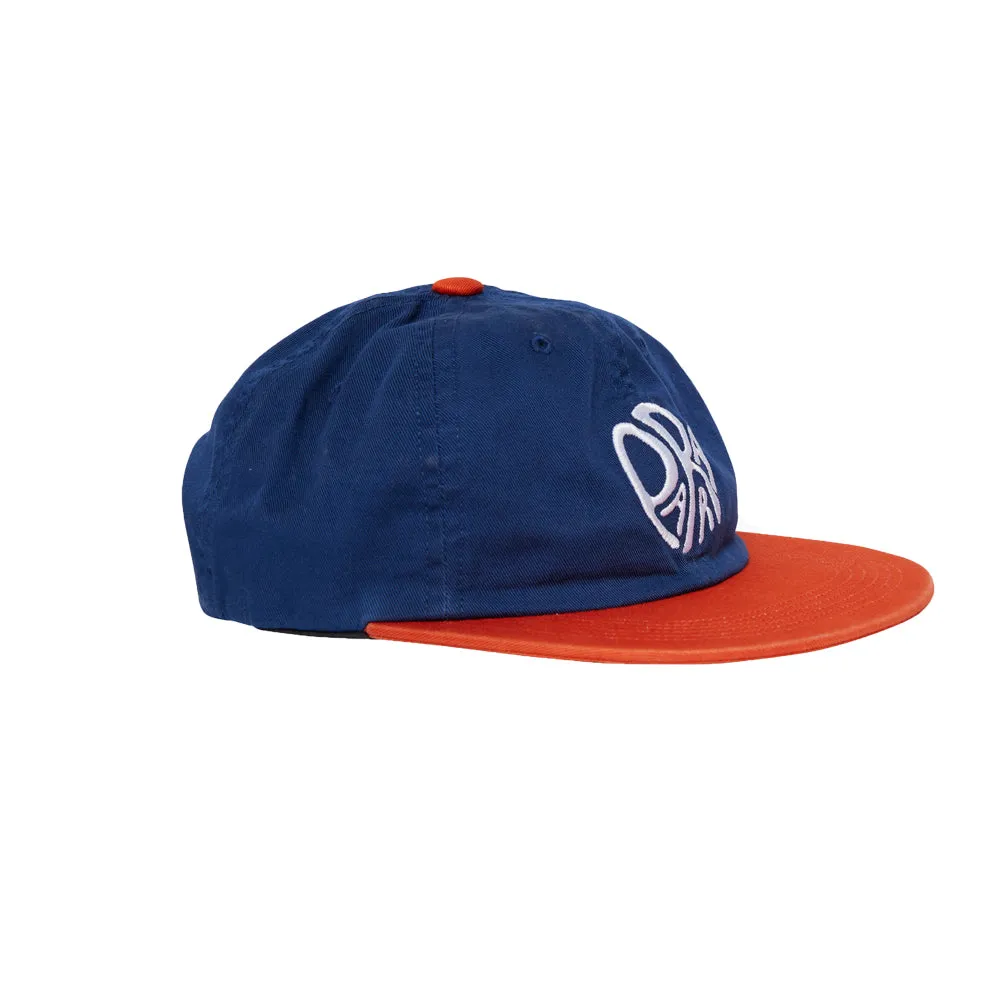 circle tweak logo 6 panel hat (navy/orange)