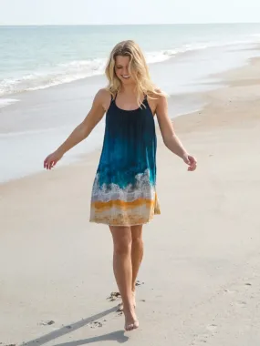 Coco Cotton Gauze Mini Dress - Navy Beach