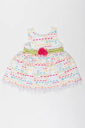 Colorful Confetti Cotton Frock for Joyful Baby Girl Moments