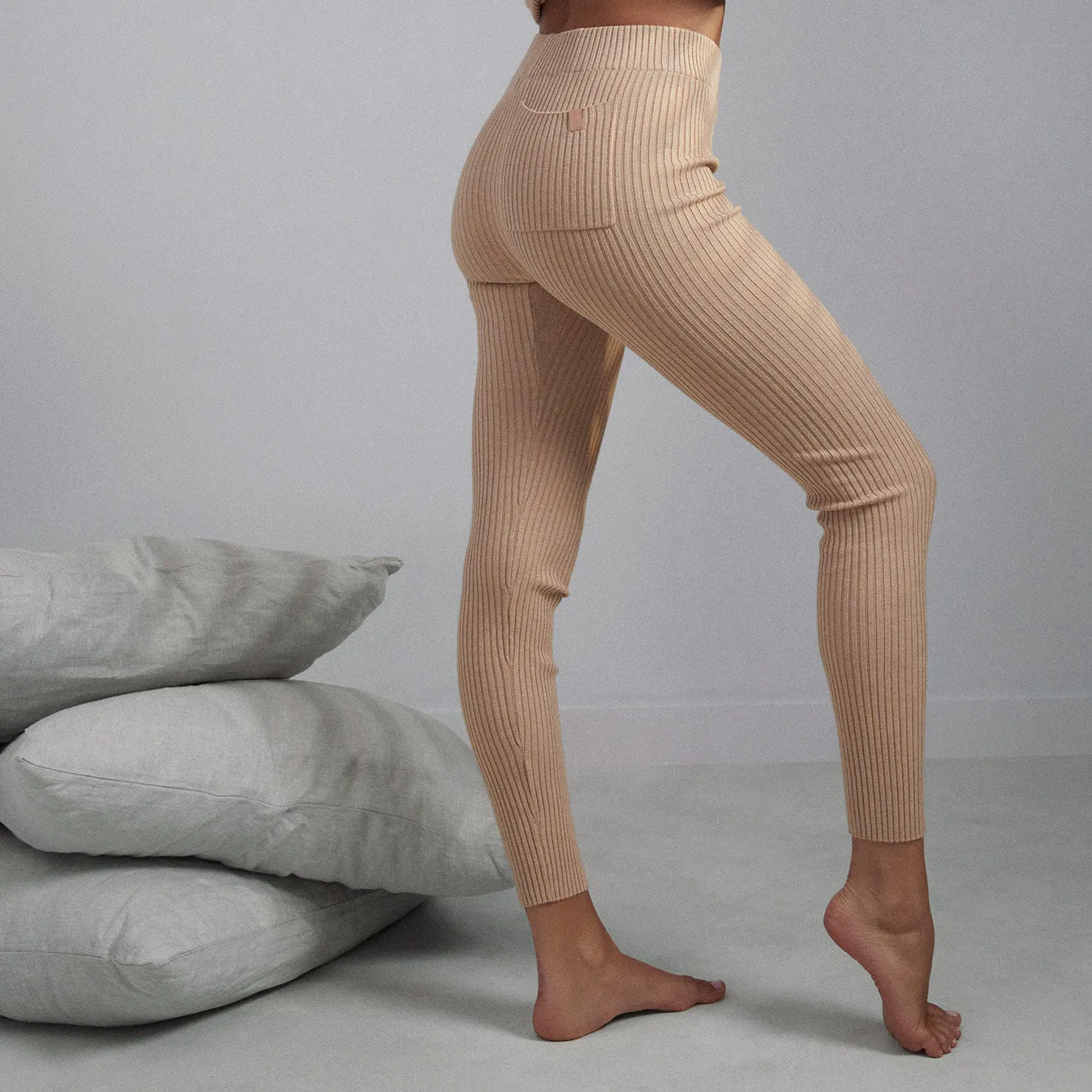 Cozy Cotton Silk Ribbed Legging