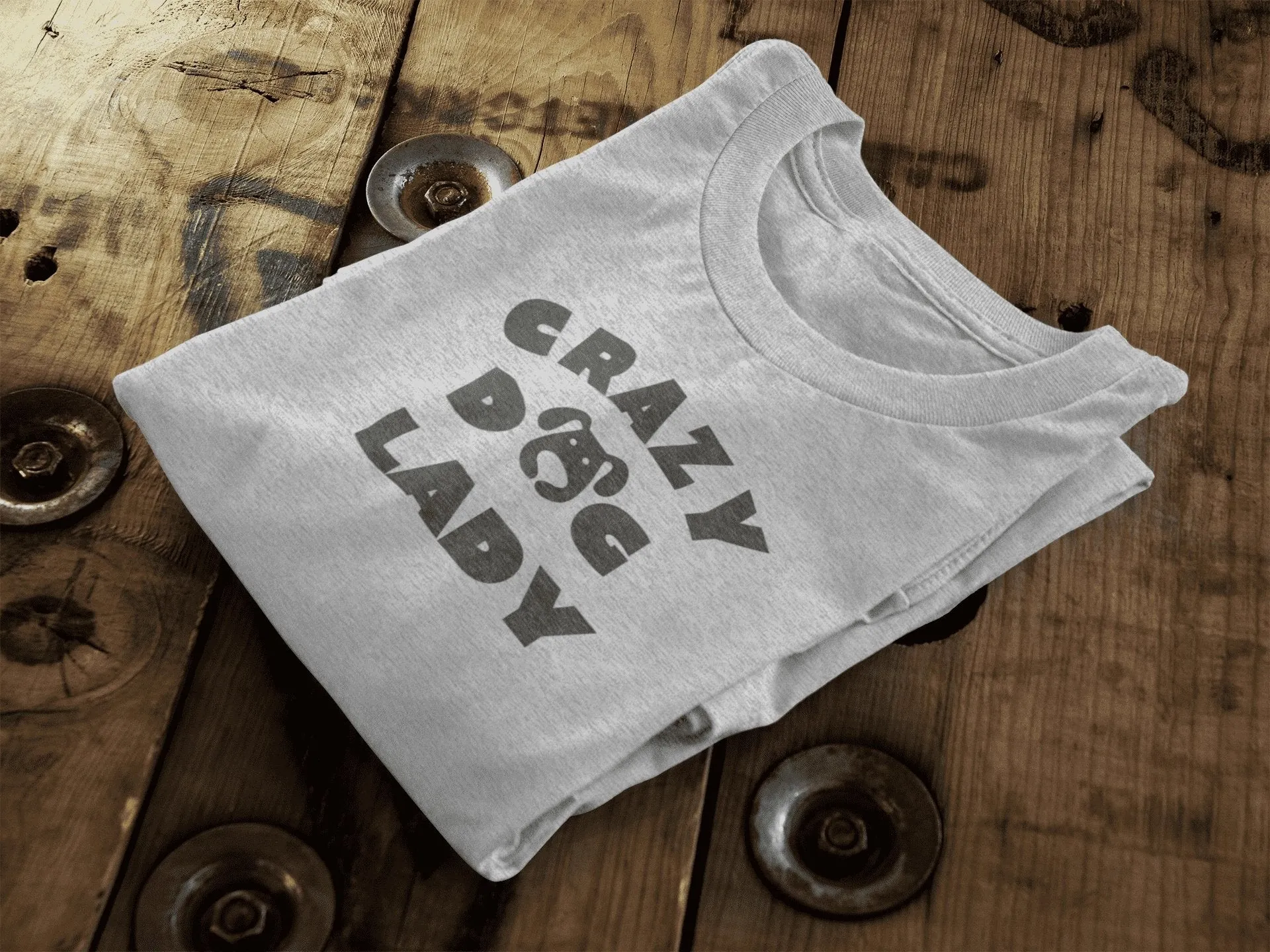 Crazy Dog Lady || Funny Hipster ||  Organic Cotton || Unisex T-Shirt