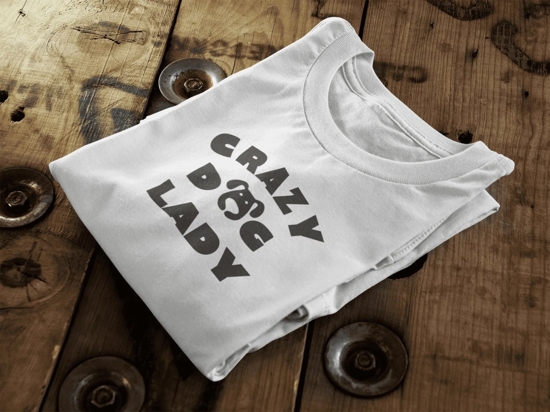 Crazy Dog Lady || Funny Hipster ||  Organic Cotton || Unisex T-Shirt