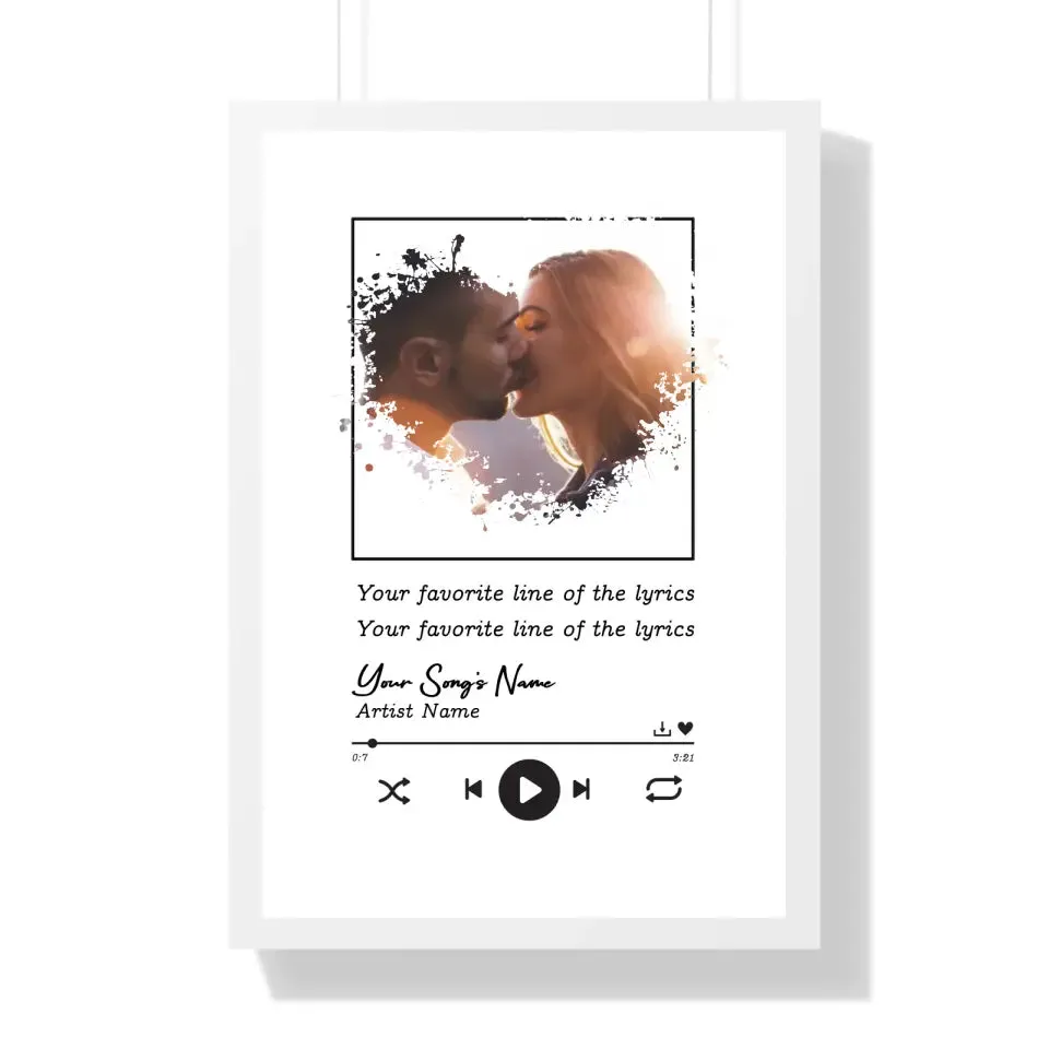 Customized Photo and Lyric Posters | Gift for Him | Gift For Her | Couple Gift