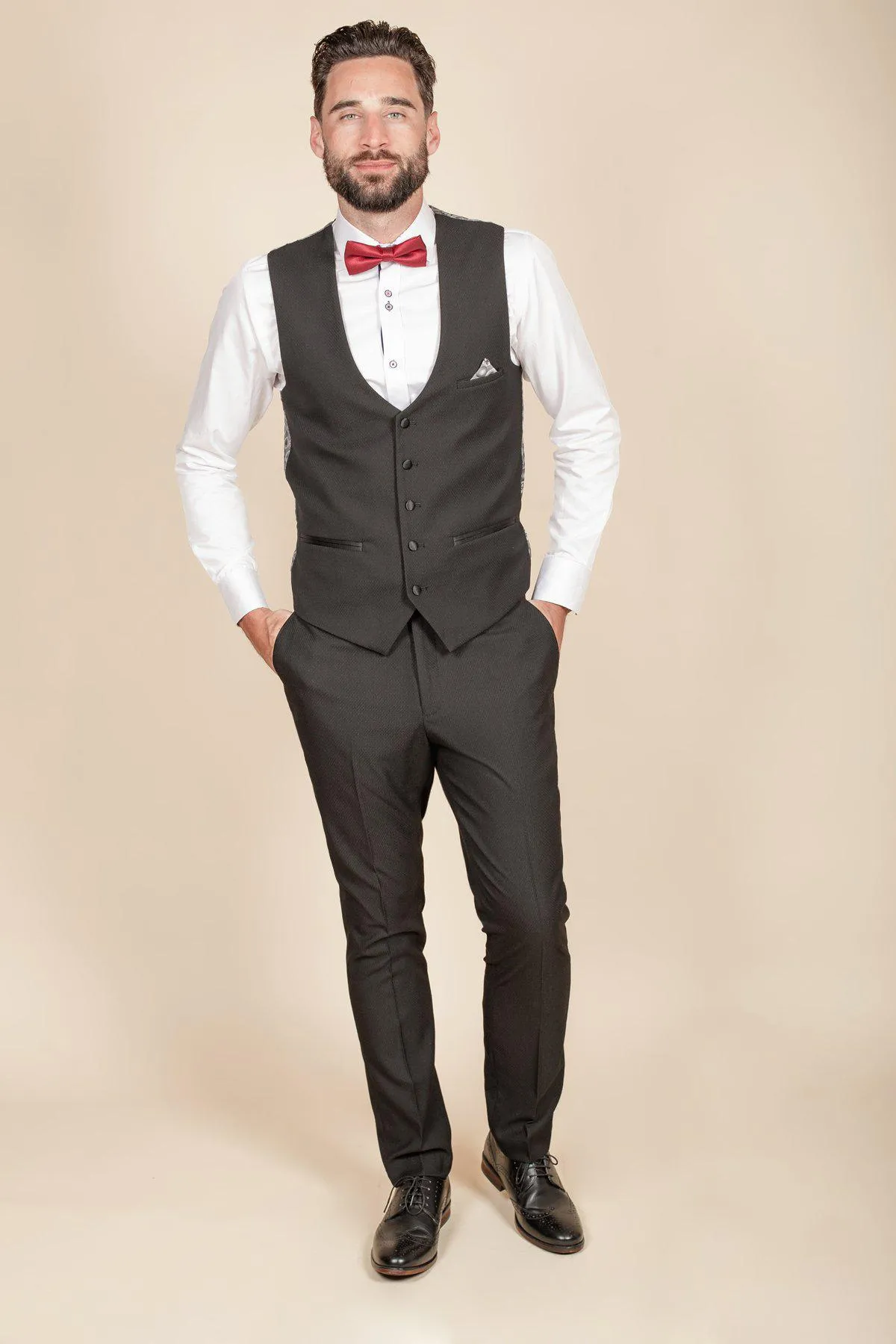 DALTON - Black Diamond Waistcoat