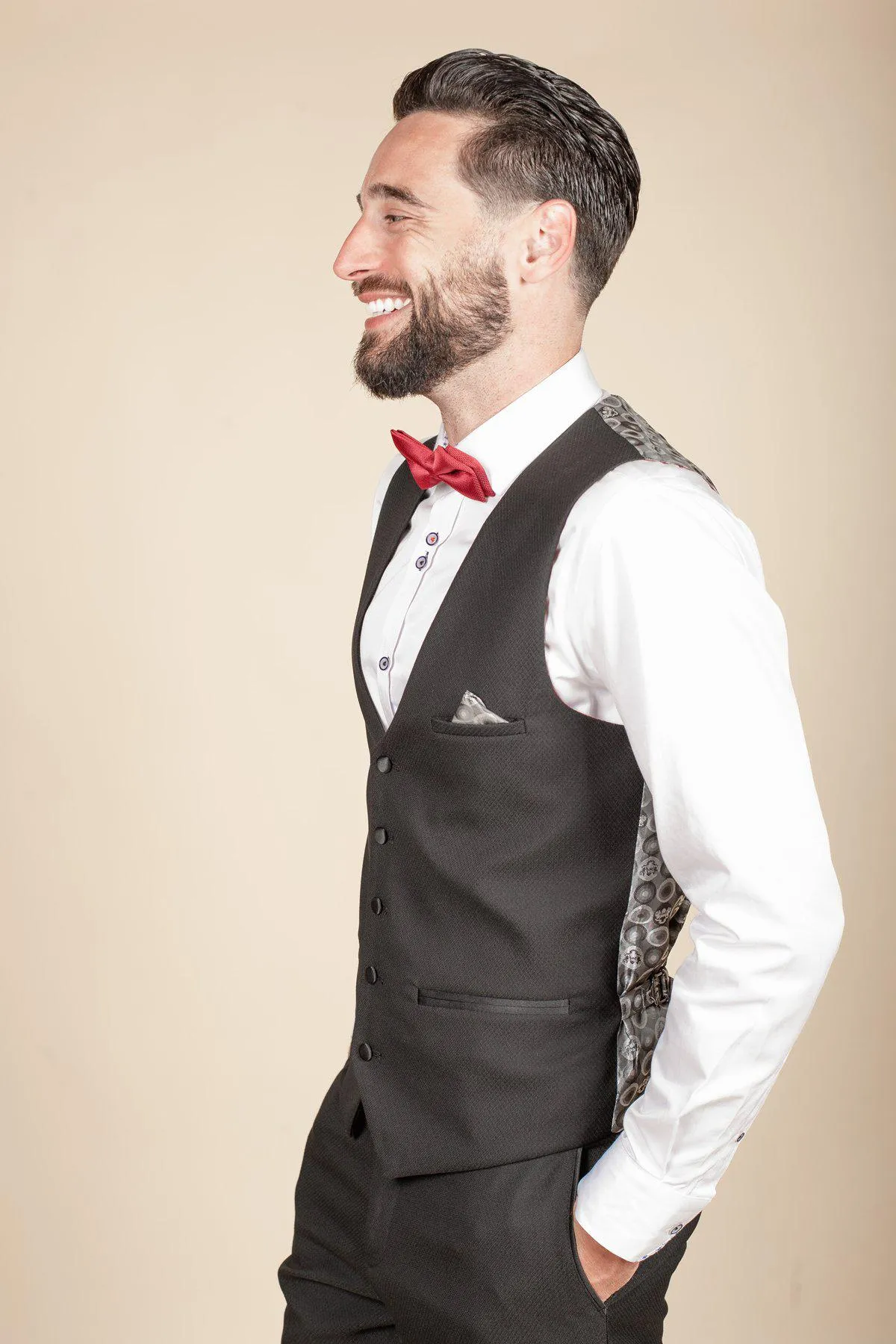 DALTON - Black Diamond Waistcoat