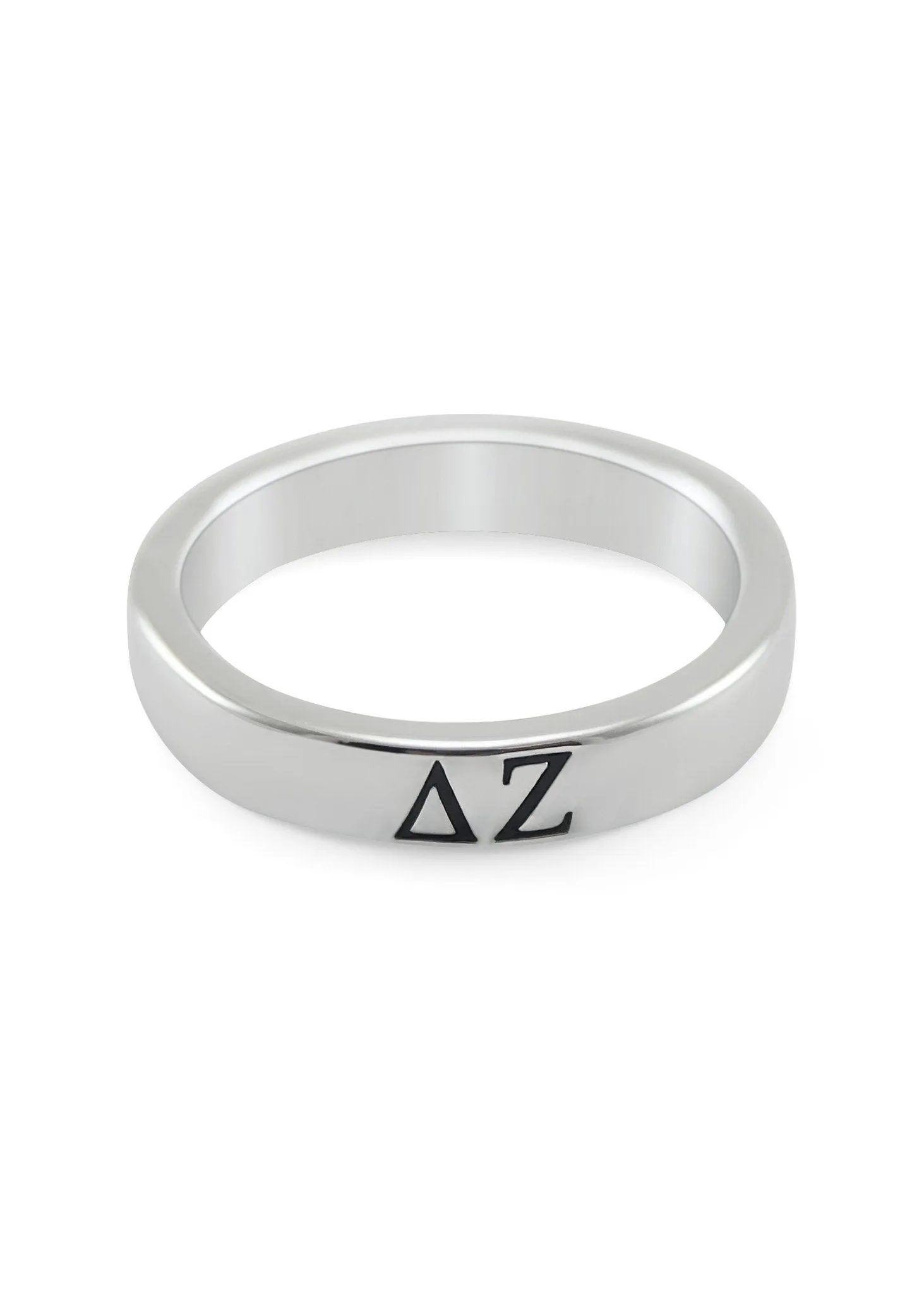 Delta Zeta Sterling Silver Skinny Band Ring