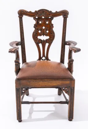 Diminutive Chippendale Mahogany Armchair