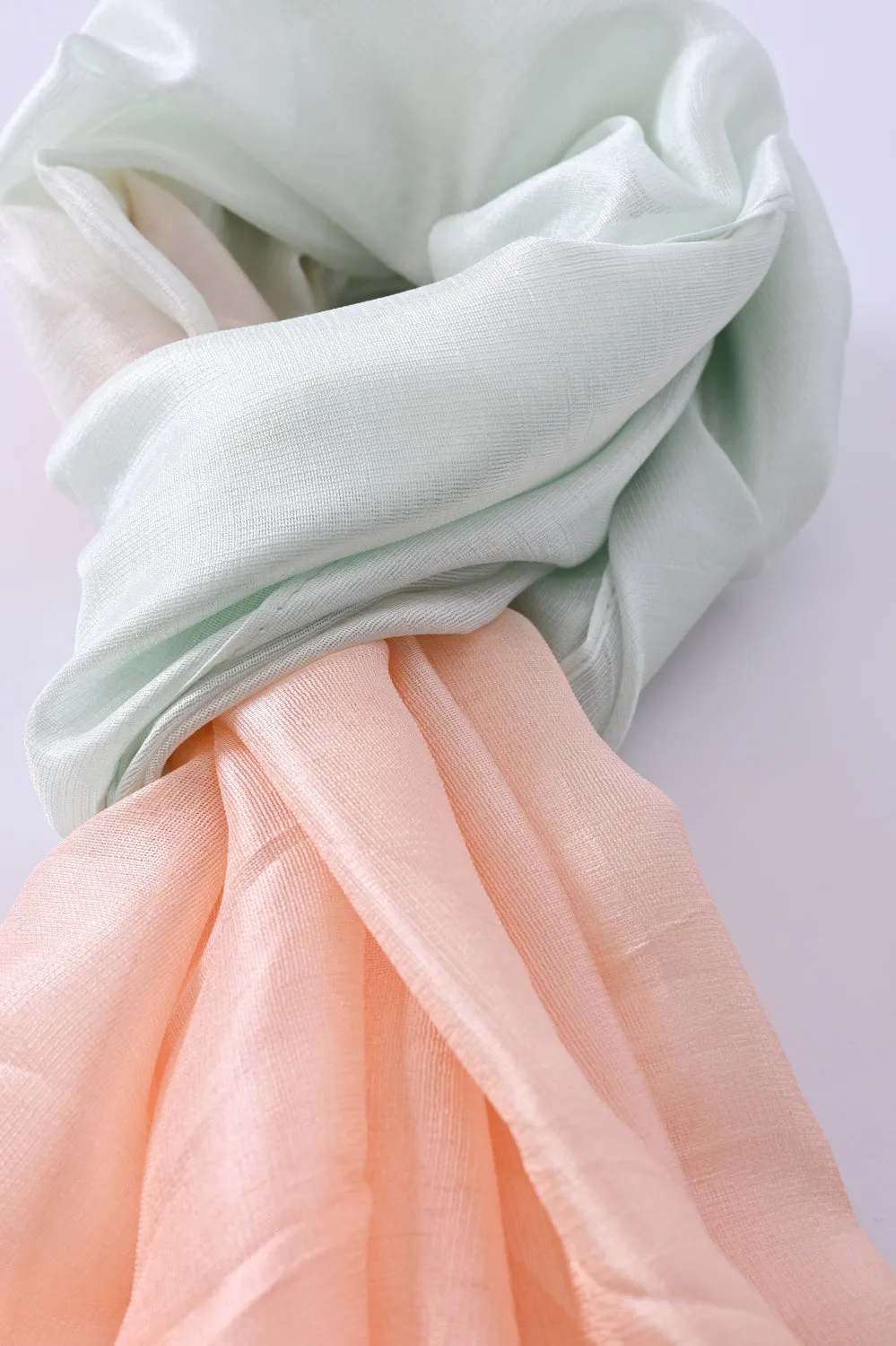 DOUBLE-TONED SILK SCARF