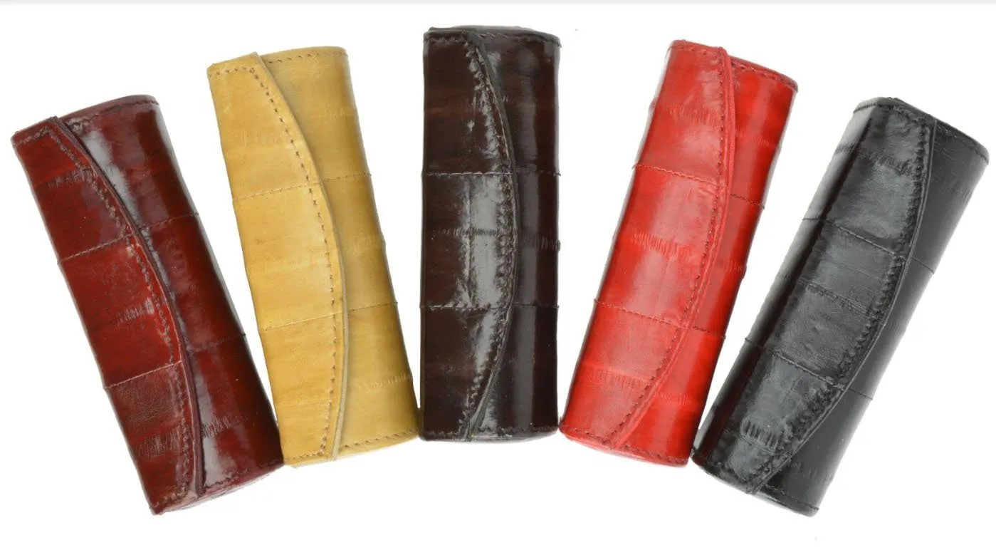 Eel-skin Soft Leather Lipstick Case