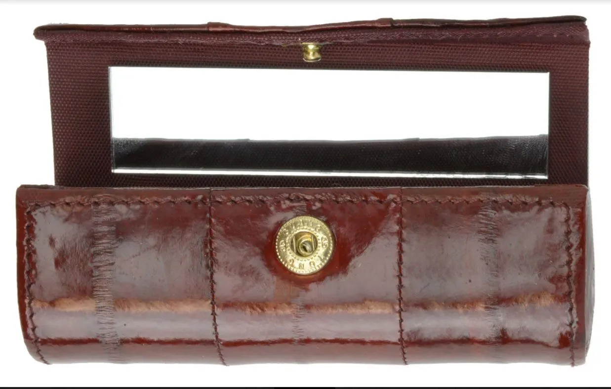 Eel-skin Soft Leather Lipstick Case