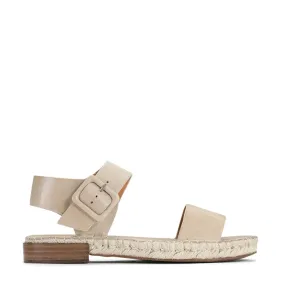 Espy Leather Espadrille Sandals - Ecru