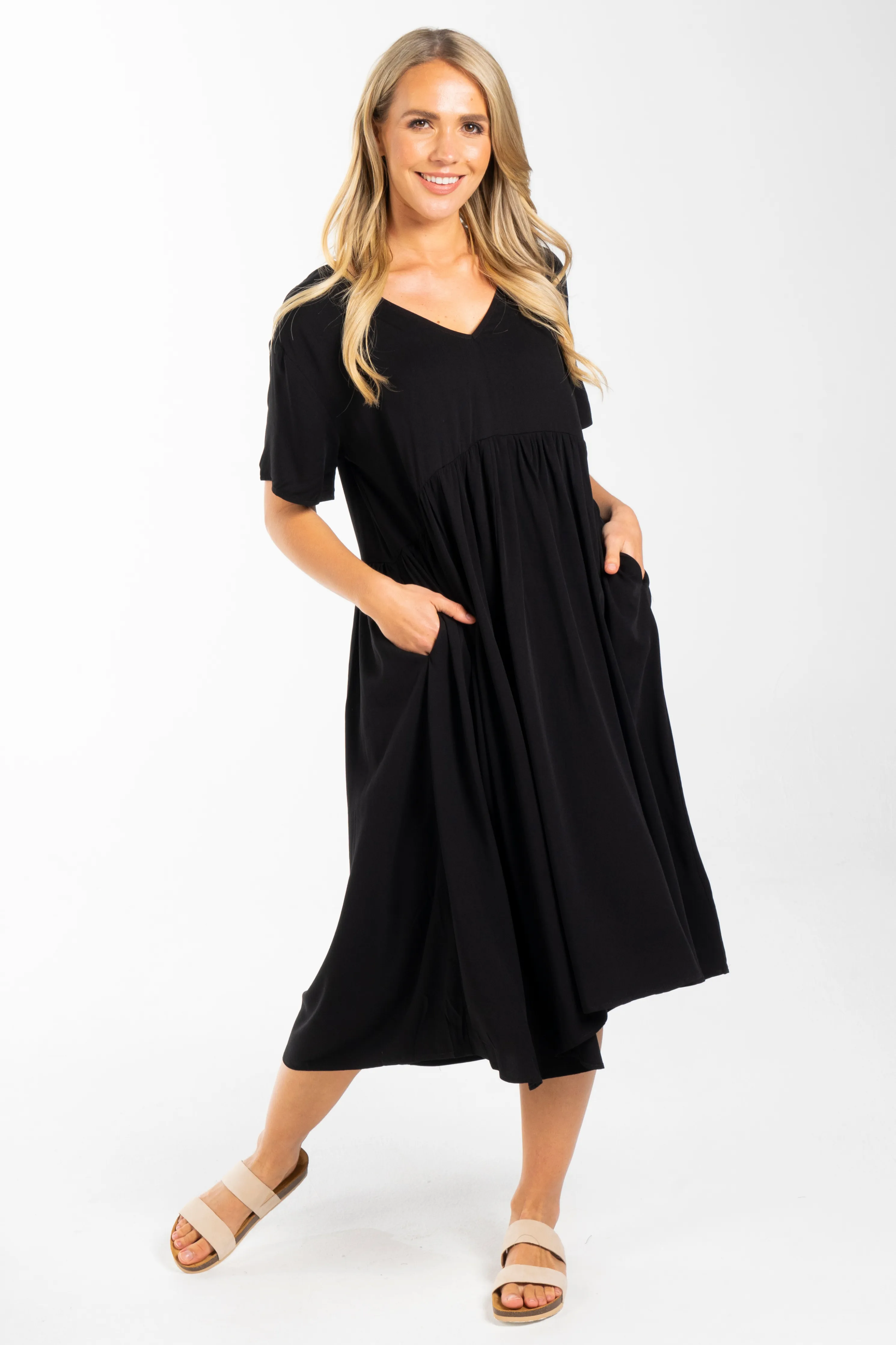 FINAL SALE Wander Dress in Black