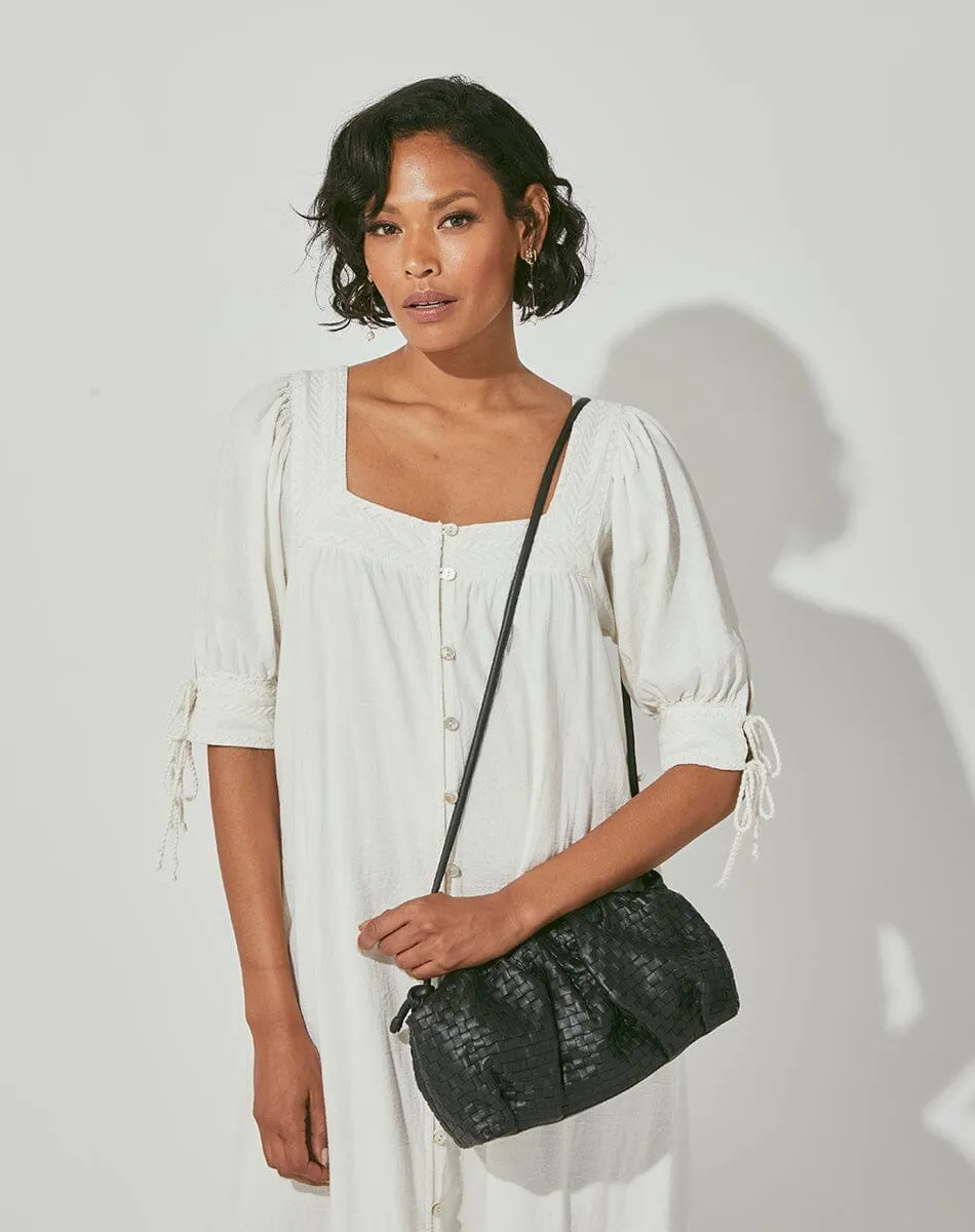 Gigi Woven Crossbody | Black