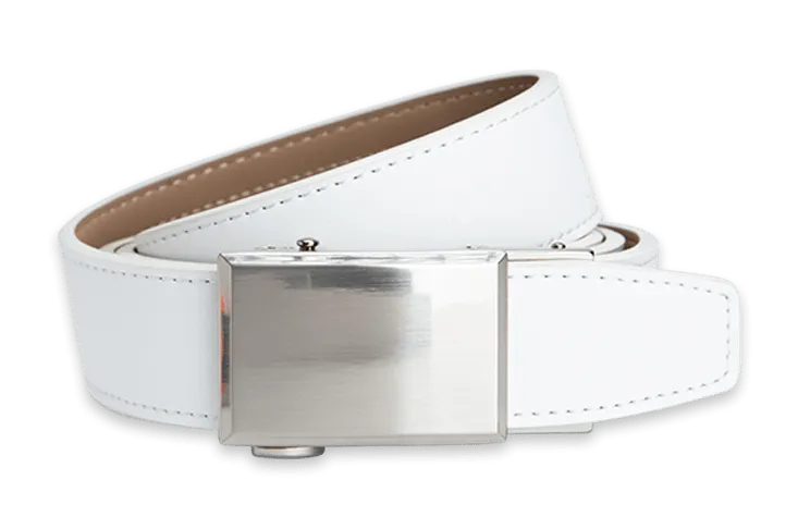 Go-In Shield White, 1 3/8 Strap, Golf Belt