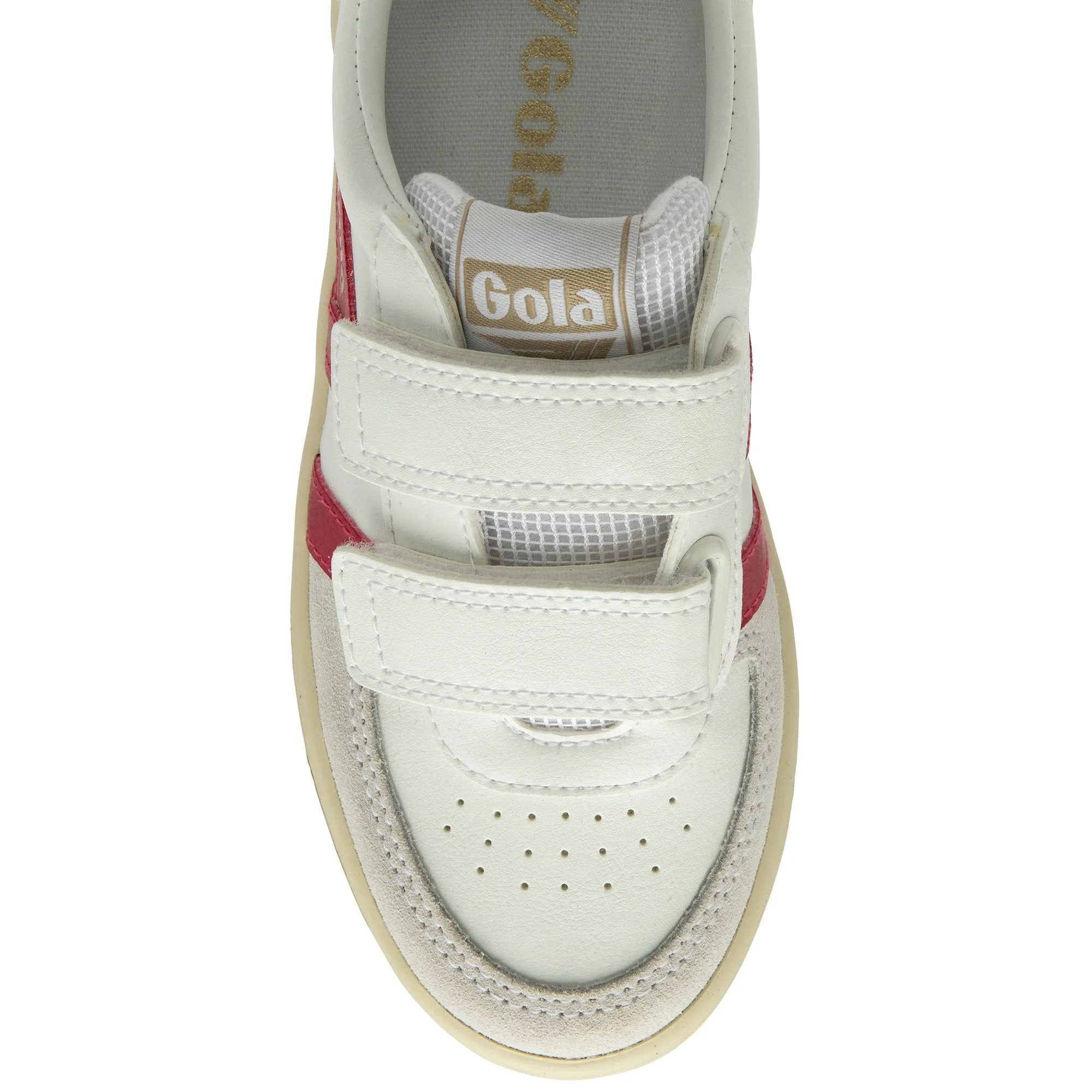 GOLA HAWK STRAP Blanc Rouge Sneakers Baskets