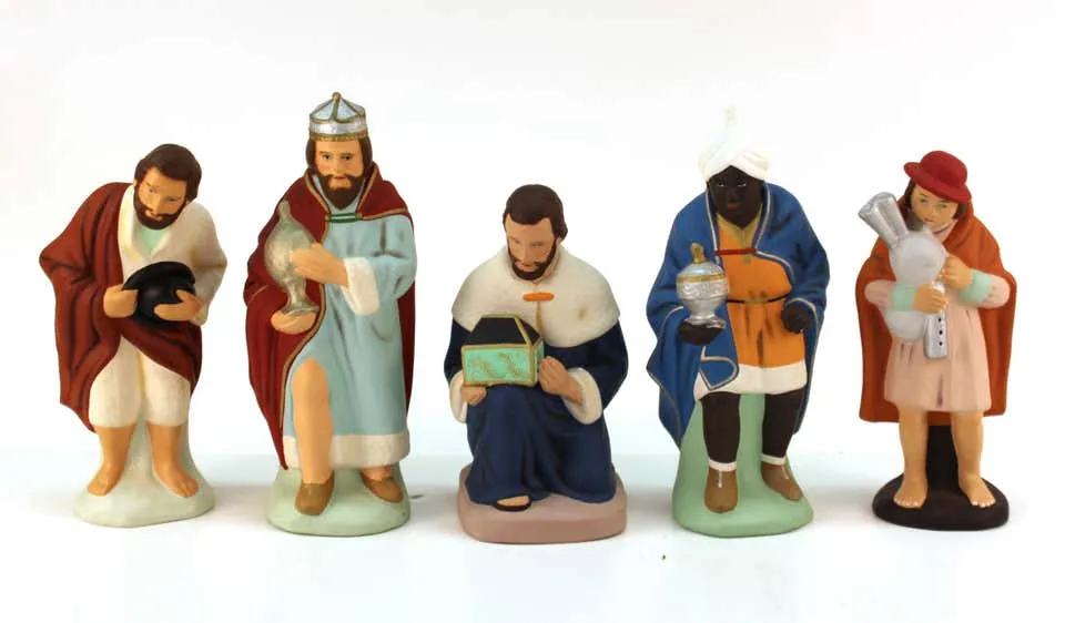 Hakata Wasaki Japanese Ceramic Nativity Scene Figurines