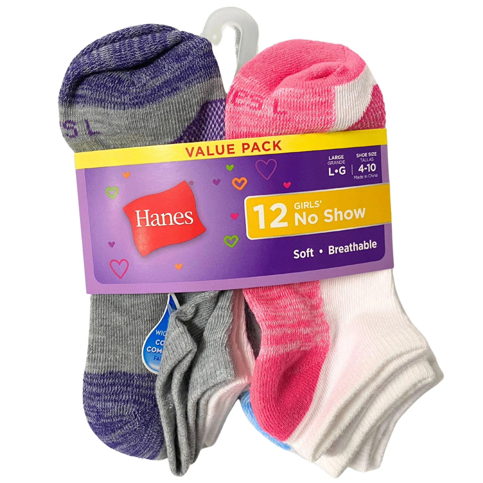 Hanes Girls (12 Pairs/pk - 24 Packs/Case)