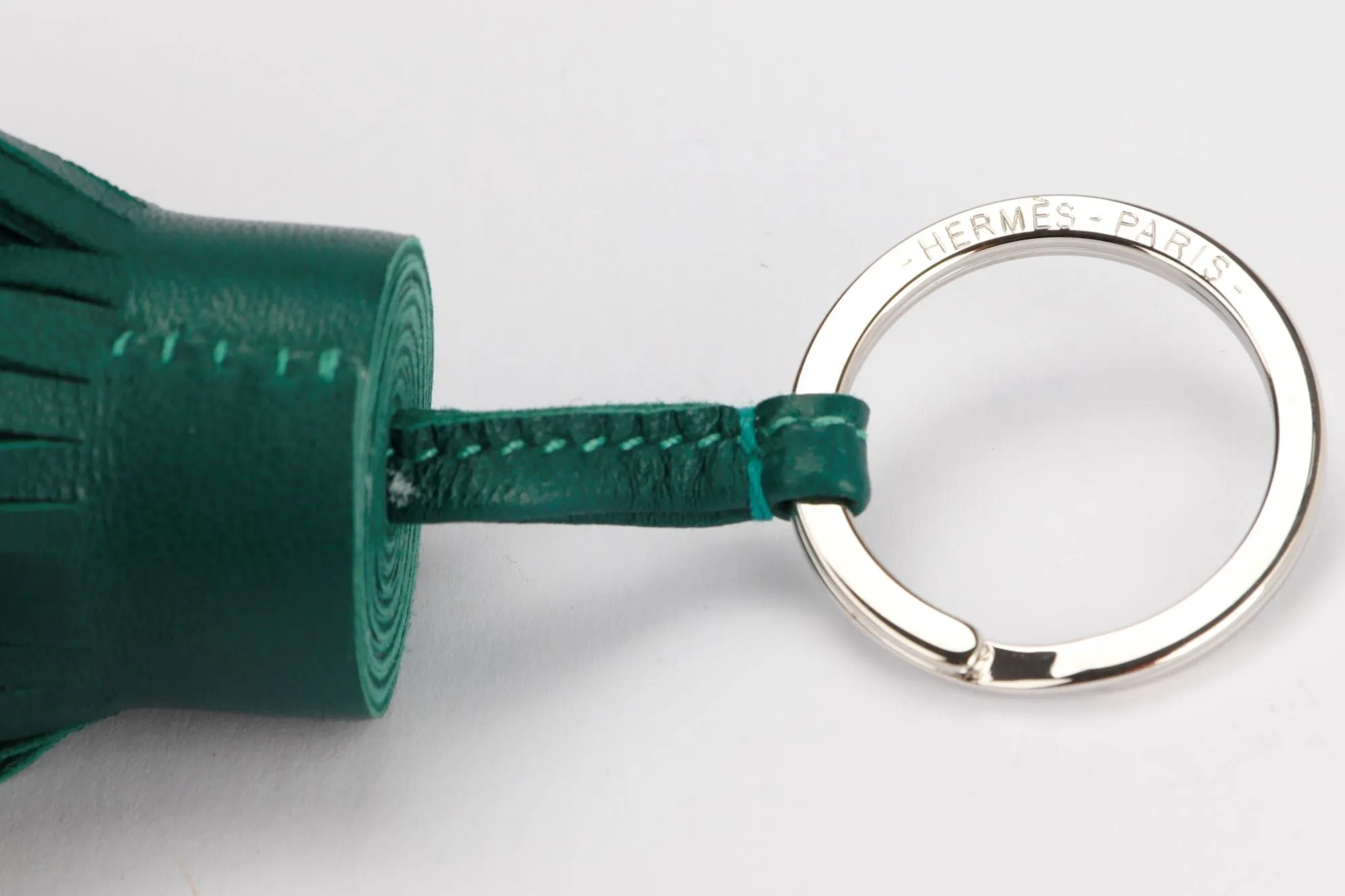 Hermes Carmen Key Chain, Malachite Color