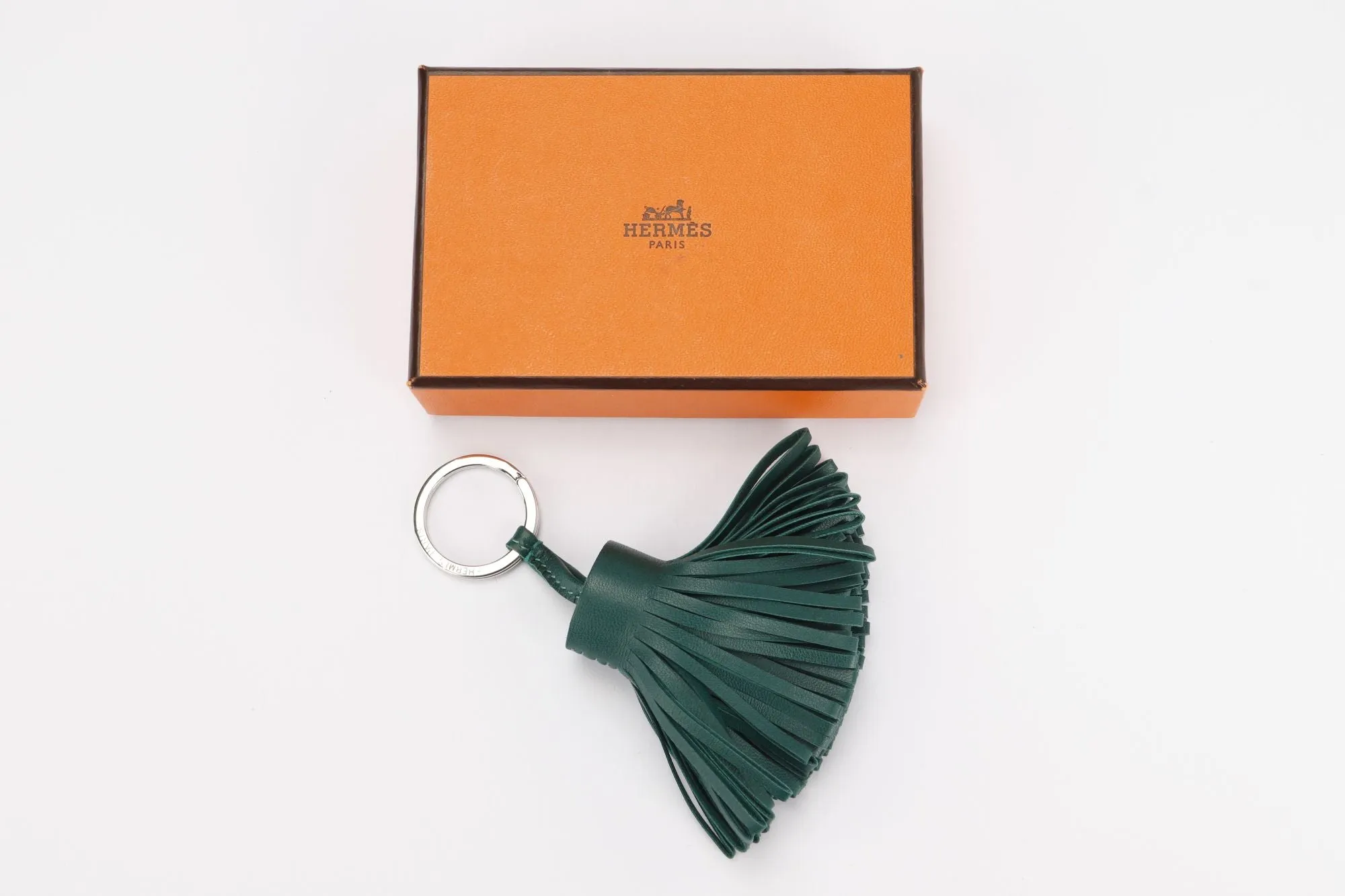 Hermes Carmen Key Chain, Malachite Color