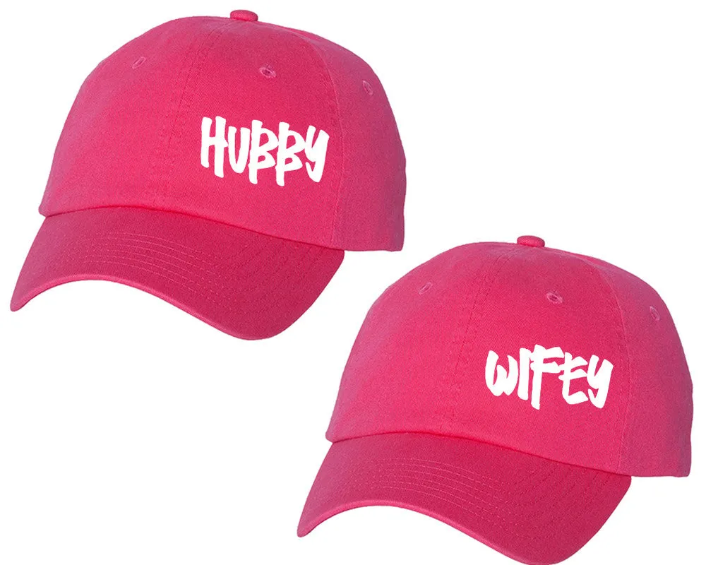 Hubby Wifey Couple Matching Baseball Caps, Matching Caps