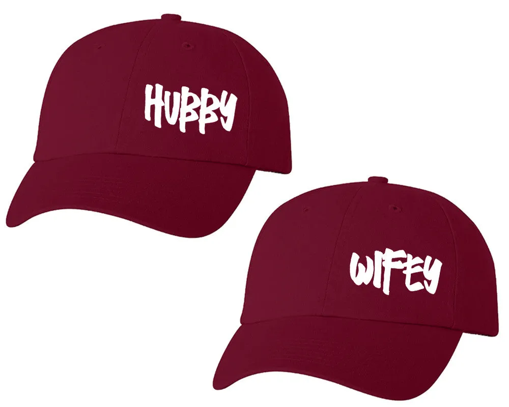 Hubby Wifey Couple Matching Baseball Caps, Matching Caps