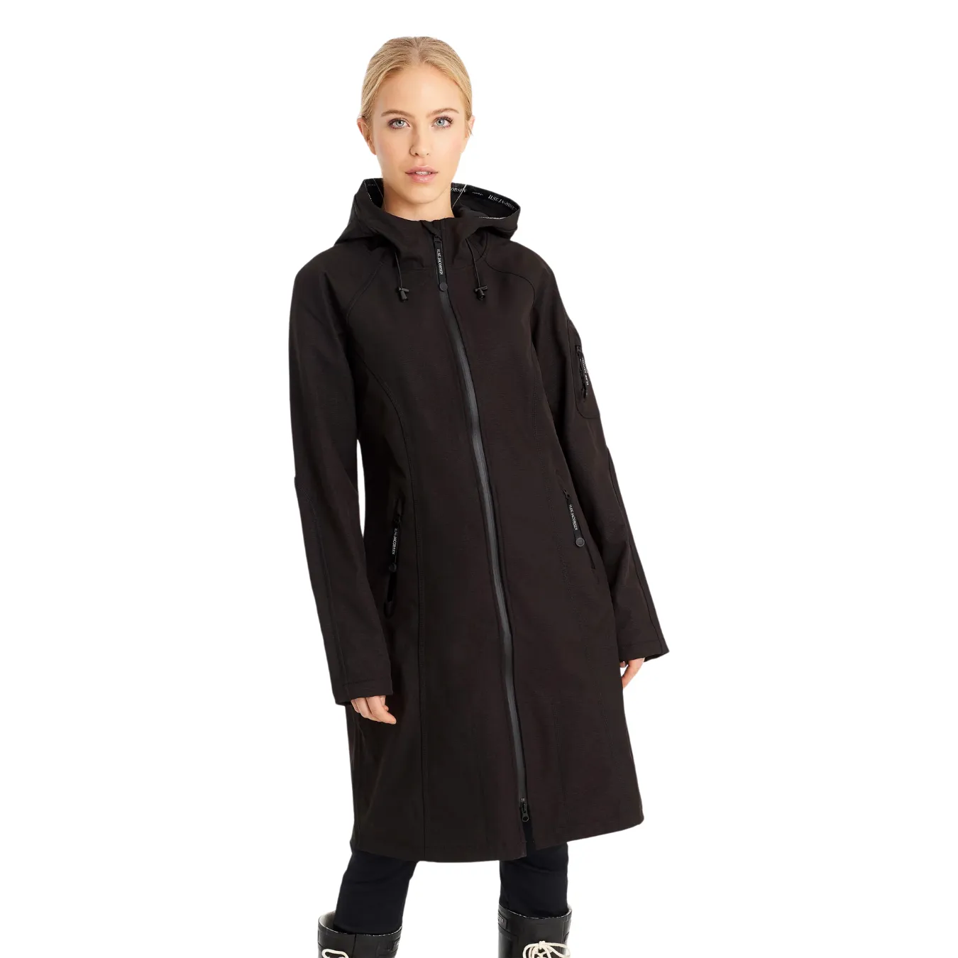 Ilse Jacobsen Long Black Raincoat 37L